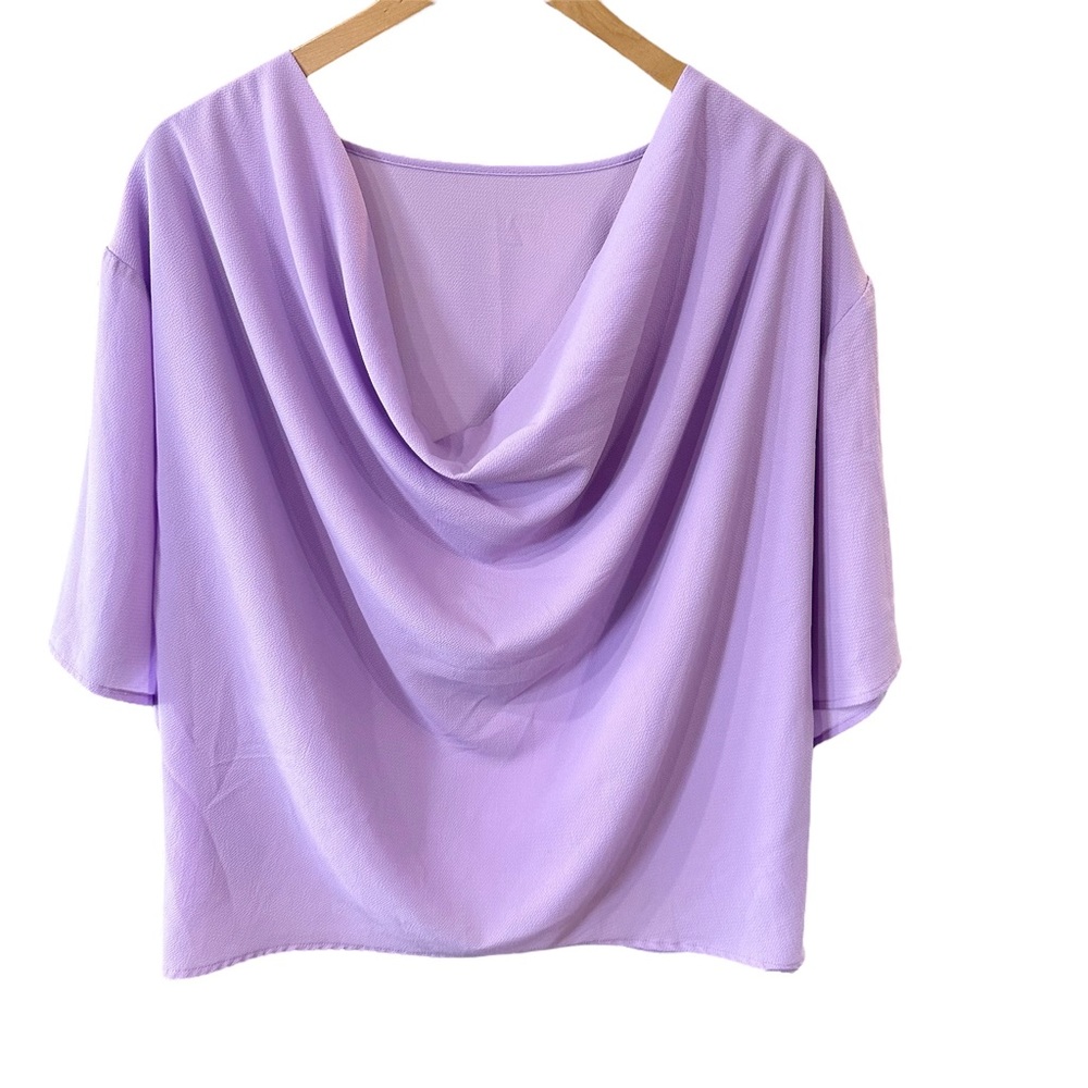 Lavender Cowl Neck Blouse
